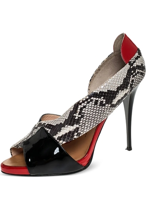 Giuseppe Zanotti Vintage 120mm patent-leather python sandals - Black