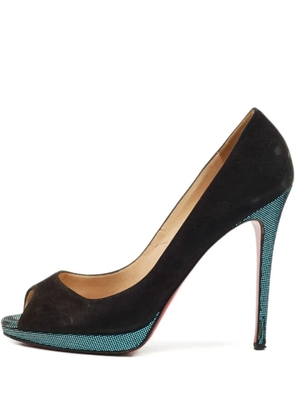 Christian Louboutin Pre-Owned 125mm Yolanda suede pumps - Black