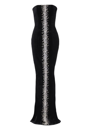 Balmain rhinestone-embellished maxi dress - Black