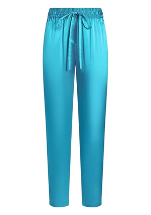 Dolce & Gabbana drawstring-waist satin trousers - Blue