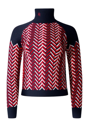 Perfect Moment chevron-pattern sweatshirt - Red