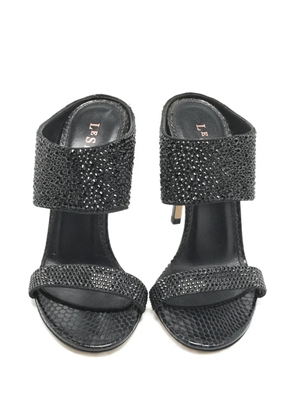 Le Silla snakeskin-embossed sandals - Black