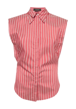 ISABEL MARANT Enza striped silk shirt - Pink