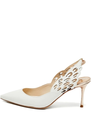 Sophia Webster Angelo cut-out leather pumps - White