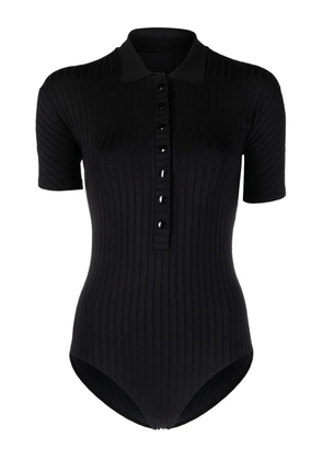 ERES Cachaca ribbed short-sleeve swimsuit - Black