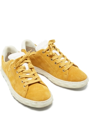 Jimmy Choo Pre-Owned Diamond suede sneakers - Yellow