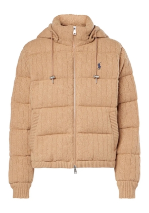 Polo Ralph Lauren cable-knit quilted jacket - Neutrals