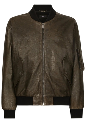 Dolce & Gabbana leather jacket - Green