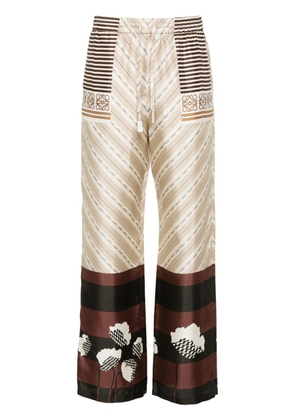 LOEWE printed straight trousers - Neutrals