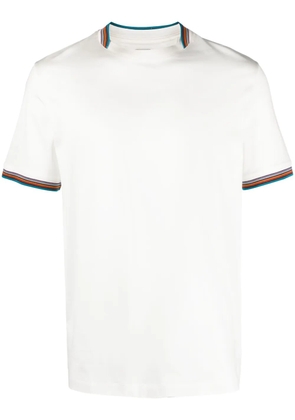 Paul Smith stripe-trim cotton T-shirt - White