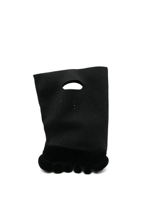 GROUNDS lace knit clutch bag - Black