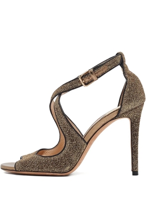 Jimmy Choo Pre-Owned 100mm Emily sandals - Gold