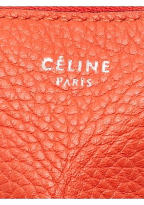 Celine Pre-Owned triangle leather coin purse - Orange