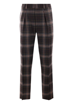 FENDI tartan trousers - Brown