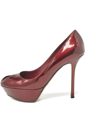 Sergio Rossi Vintage 120mm patent-leather platform pumps - Red