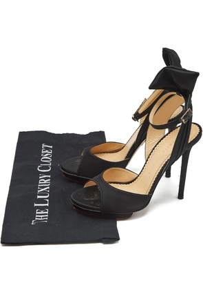 Charlotte Olympia bow ankle-strap sandals - Black