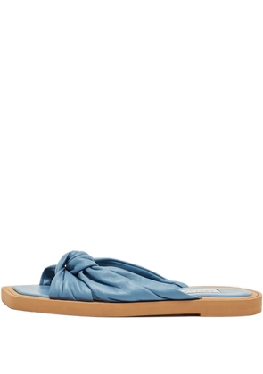 Jimmy Choo Pre-Owned bow leather slides - Blue