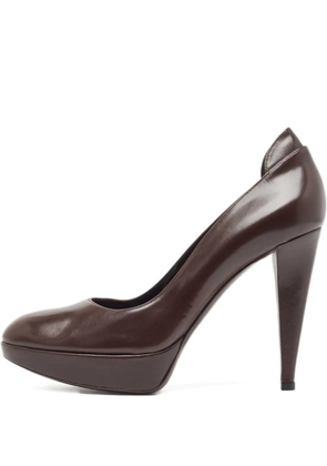 Sergio Rossi Vintage 120mm platform heel pumps - Brown