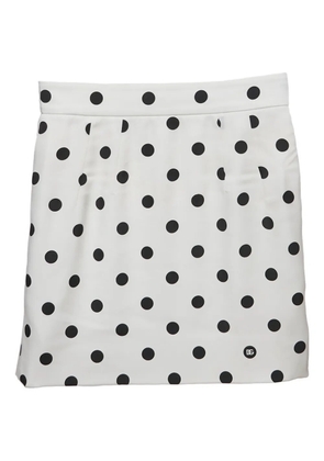 Dolce & Gabbana Pre-Owned polka-dot mini skirt - White