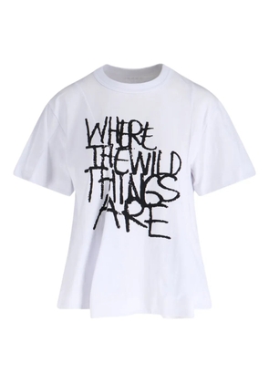 sacai graphic-print T-shirt - White