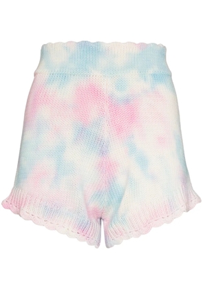 LoveShackFancy Karissa knitted tie-dye shorts - Pink