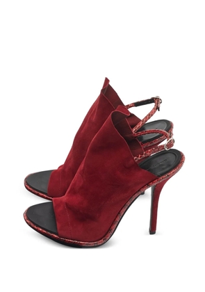 Balenciaga Pre-Owned leather slingback sandals - Red