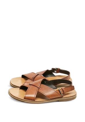 Prada Pre-Owned leather flat sandals - Brown