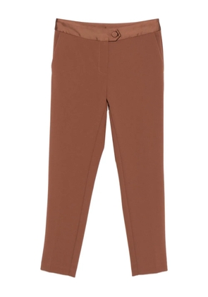 IMPERIAL button-fastening satin-waistband trousers - Brown