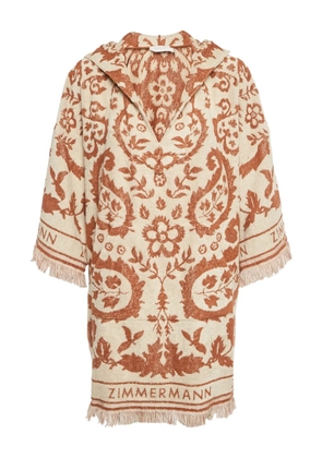 ZIMMERMANN Wylie hooded print dress - Neutrals