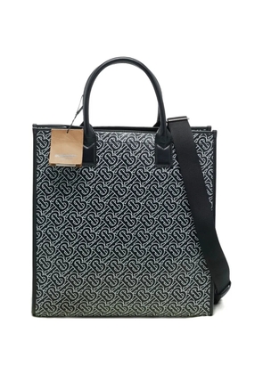 Burberry Pre-Owned monogram leather tote bag - Black