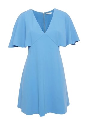alice + olivia cape-sleeves mini dress - Blue