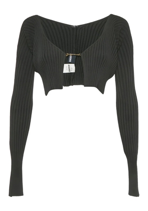 Jacquemus Pre-Owned cropped cardigan - Black