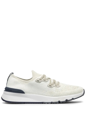 Brunello Cucinelli perforated-detail low-top sneakers - White