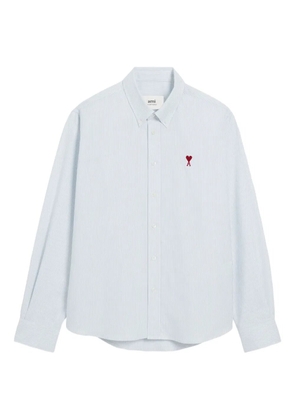 AMI Paris Ami De Coeur button-down cotton shirt - Blue
