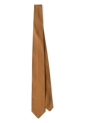 Prada pointed-tip silk tie - Brown