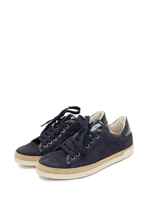 Tod's nubuck leather lace-up sneakers - Blue
