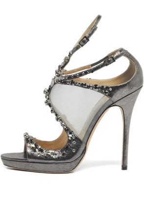 Jimmy Choo Pre-Owned Karima embellished sandals - White