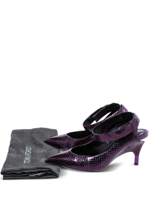Tom Ford Vintage 90mm snakeskin ankle-strap pumps - Purple