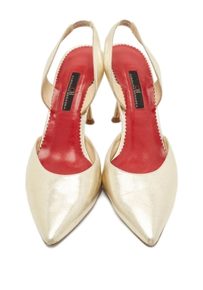 Carolina Herrera Vintage 65mm leather slingback pumps - Gold