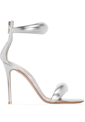 Gianvito Rossi Bijoux 105mm leather sandals - Silver