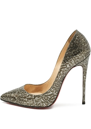Christian Louboutin Pre-Owned Follies leather pumps - Grey
