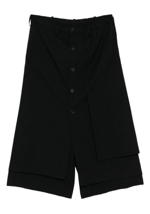 Yohji Yamamoto gabardine wrapped trousers - Black