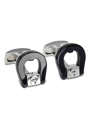 Aigner Vintage logo ceramic cufflinks - Silver