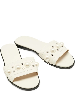 Jimmy Choo Pre-Owned Minea studded sandals - White
