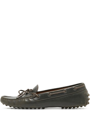 Tod's Vintage leather boat shoes - Green