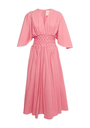 Roksanda shirring-waist midi dress - Pink