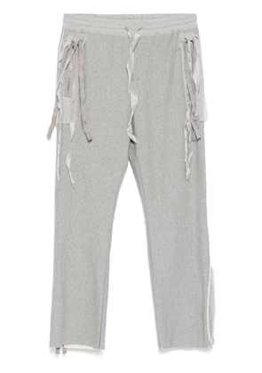midorikawa fringe-detailing trousers - Grey