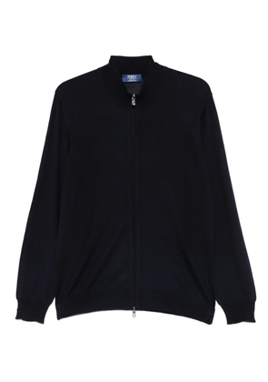 Fedeli zip-front panelled sweater - Blue