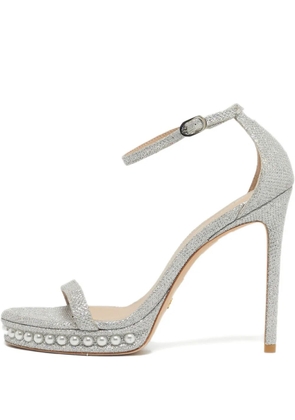 Stuart Weitzman Nudist glitter sandals - Silver