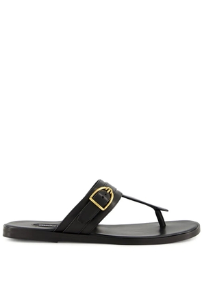 TOM FORD Brighton buckle leather sandals - Black